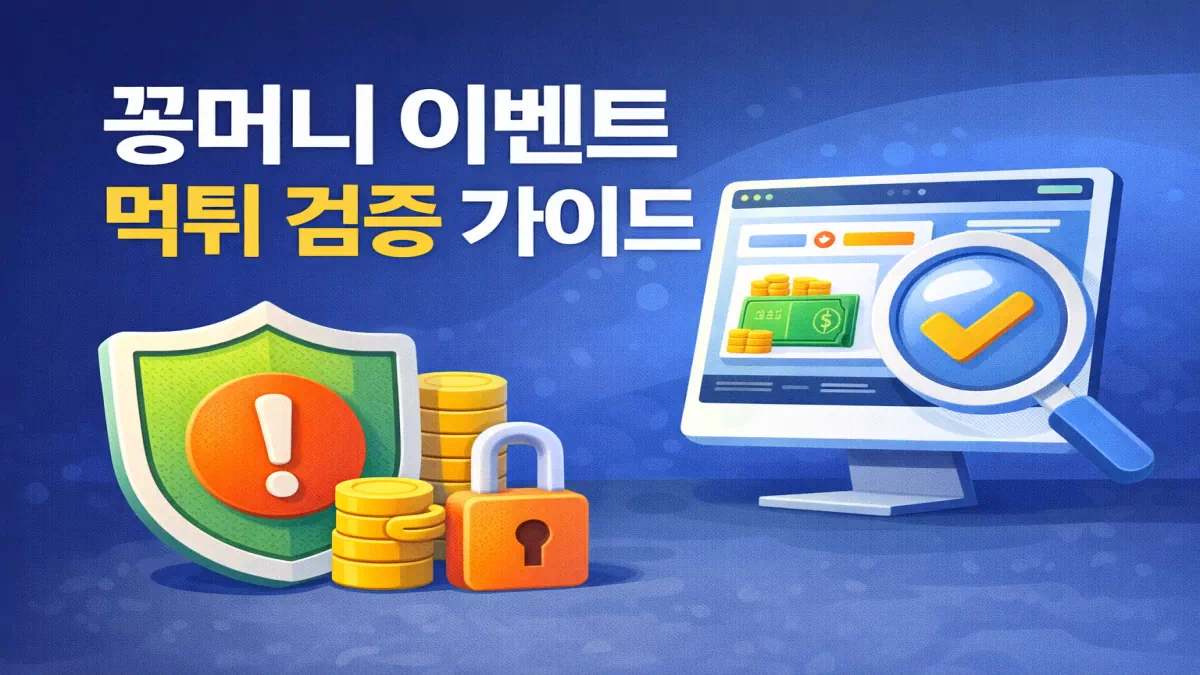 먹튀검증 꽁머니 사이트 안전 확인 가이드